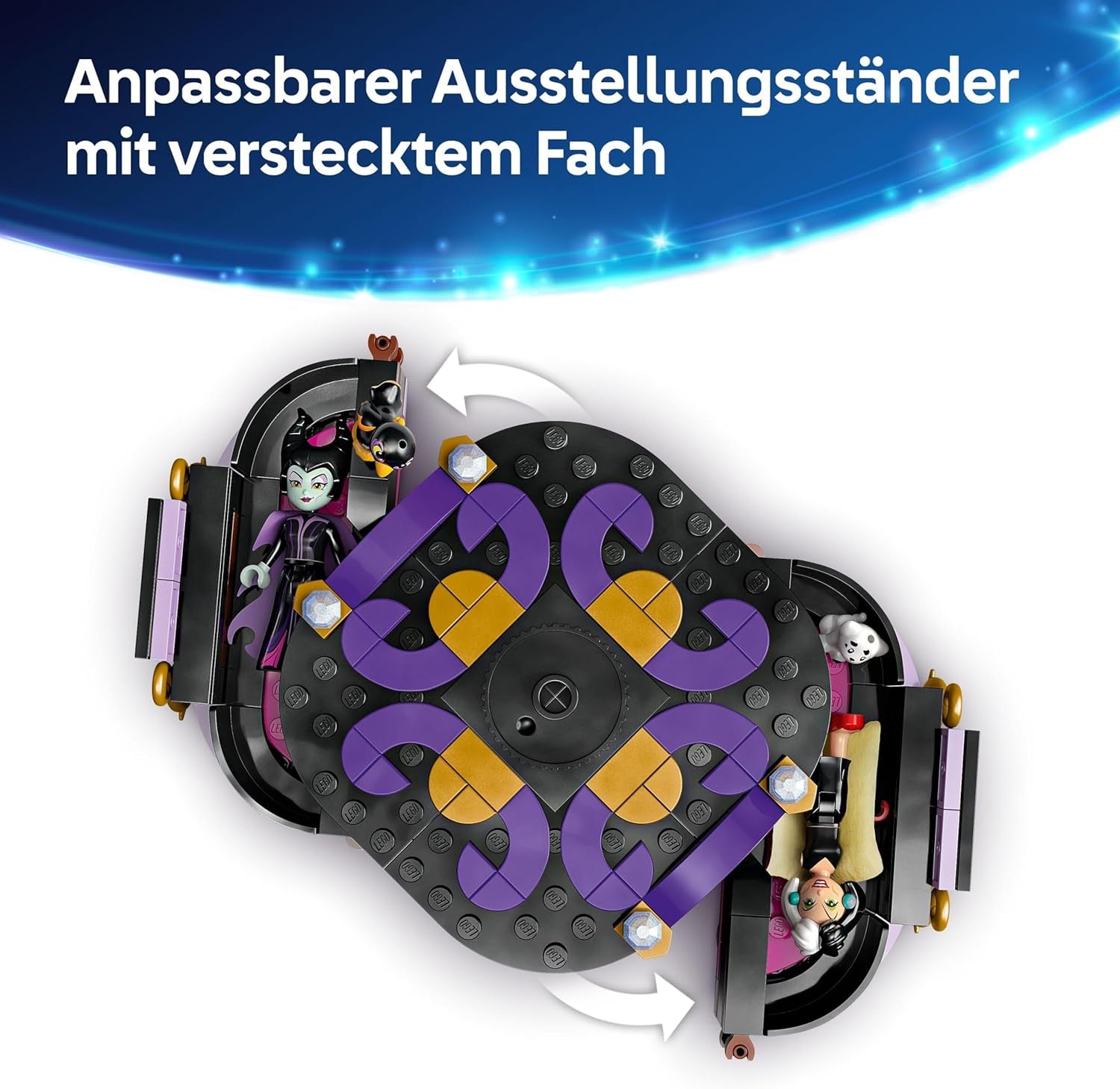 LEGO® Disney Złoczyńcy Sukienki Maleficent i Cruella De Mon — zabawka dla chłopców i dziewcząt od 9 lat — w zestawie. 2 minilaleczki i 2 figurki zwierząt — prezent urodzinowy dla fanów 43262 Zestawy do budowania Besuche den LEGO-Store