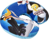 Warner Bros Looney Tunes dziewczynek poduszka pod szyję miękki samochód podróżny królik Bugs kaczor Daffy Silvestro Titti komfort kreskówka niebieski Naty sklep poduszki podróżne