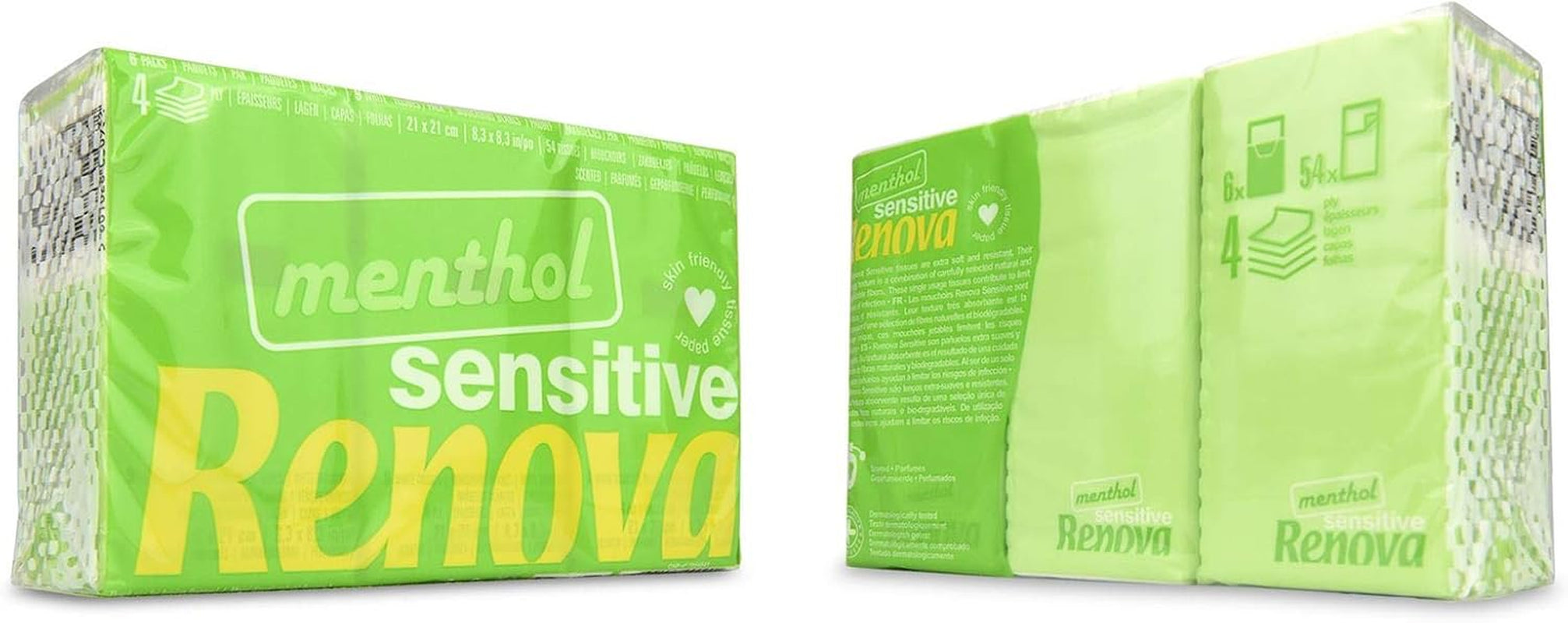Chusteczki kieszonkowe Renova SENSITIVE MENTHOL 6 szt. Regularne białe 1 szt. (6 szt.)