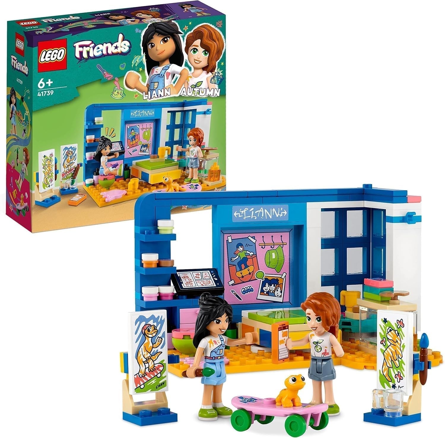 LEGO 41739 Friends Pokój Liann, minizabawka o tematyce artystycznej, mały prezent kolekcjonerski z Liann, minilaleczkami Jesieni i Zwierzaków Zestawy do budowania z serii 2023 Besuche den LEGO-Store Single