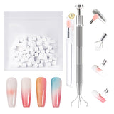 Aokitec 14 Stück Silikon Tool Nägel Pinsel Für Gel Naillac UV, Wiederwendbare Gel Pinsel Für UV Nailack Chrome Nail Powder, Nail Art Zubehör Für Ombre Blush Mirror Effekt, Nägel Selber Machen