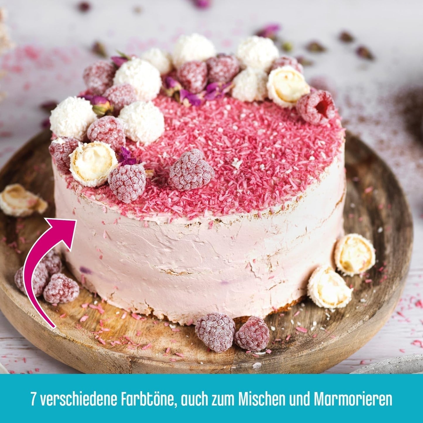 DECOCINO różowa pasta koloryzująca - 20 g - Barwnik spożywczy, idealny do barwienia ciast, kremów i kremów - Nie zawiera azowych kwasów tłuszczowych i glutenu