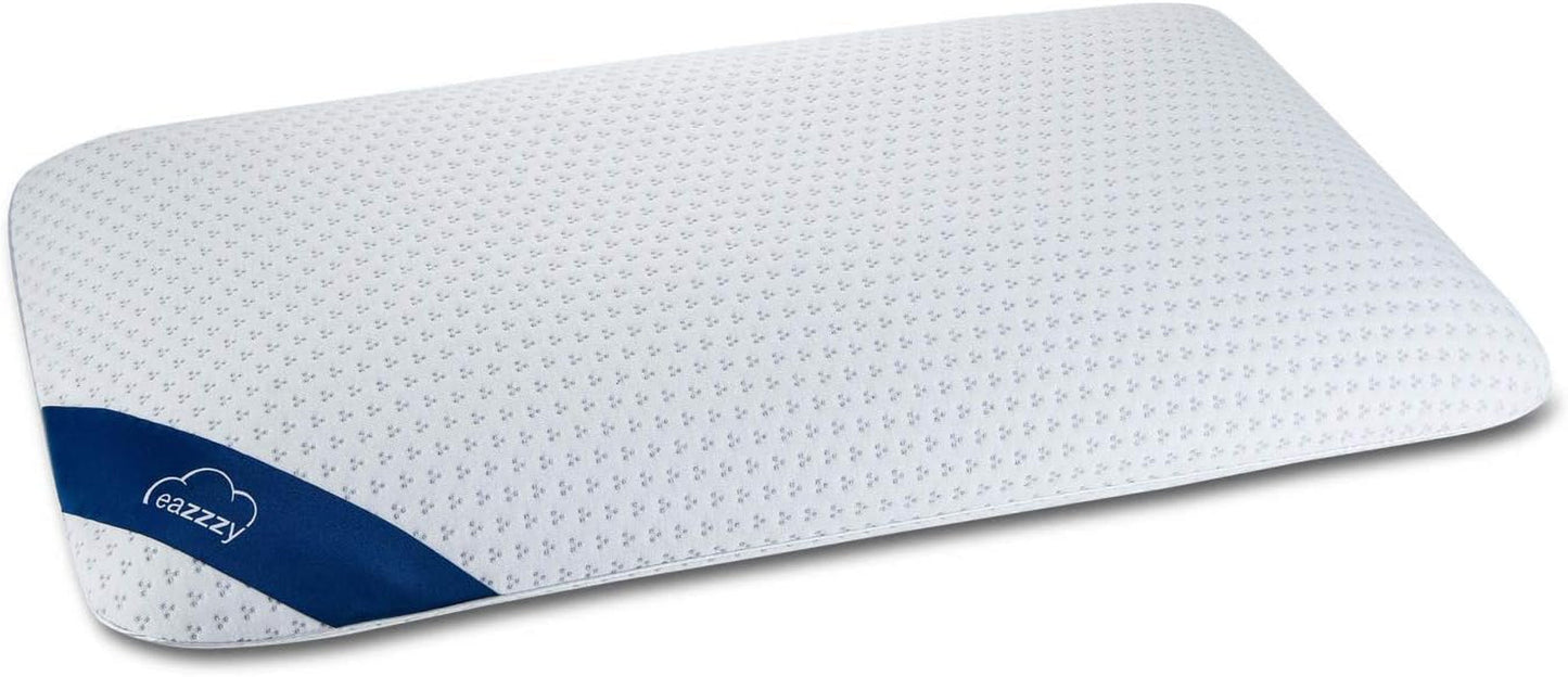 Poduszka piankowa Genius Eazzzy 40X80 cm wysokość 10 cm - 2 twardość Poduszka podtrzymująca szyję + żel chłodzący - Poduszka do spania dla osób śpiących na boku, plecach i brzuchu przeciw bólowi szyi Poliester Naty Shop Standardowe poduszki Tytuł domyślny
