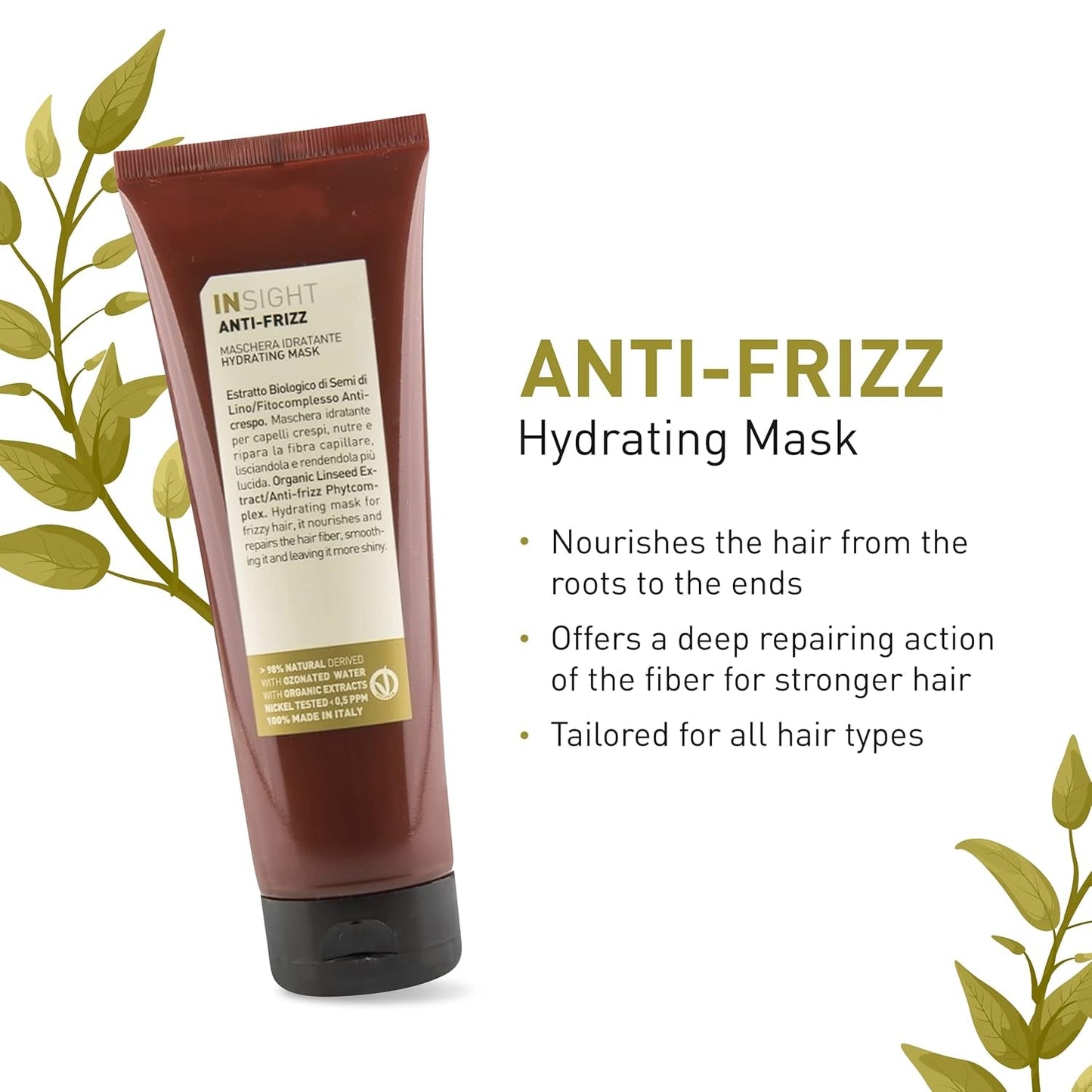 MASKA NAWILŻAJĄCA ANTI-FRIZZ 250 ml Naty Shop maska do włosów