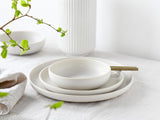 CreaTable, 33065, Żółto-biały zestaw obiadowy z serii Uno, 12 szt., Zestaw talerzy porcelanowych, Można myć w zmywarce i używać w kuchence mikrofalowej, Wyprodukowano w Portugalii
