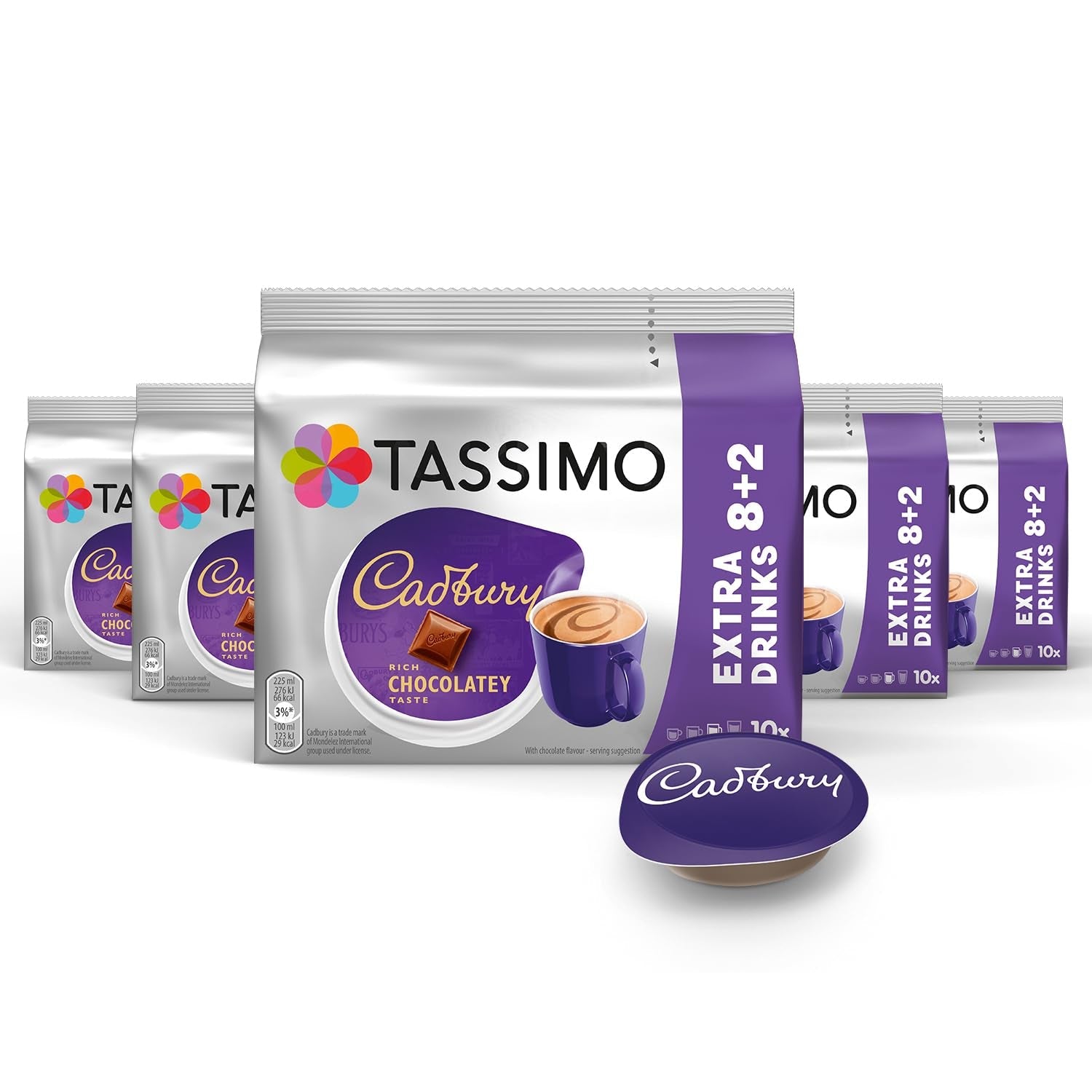 Tassimo Kapseln Cadbury Kakao, 5 x 10 podkładek, 50 Kakaokapseln