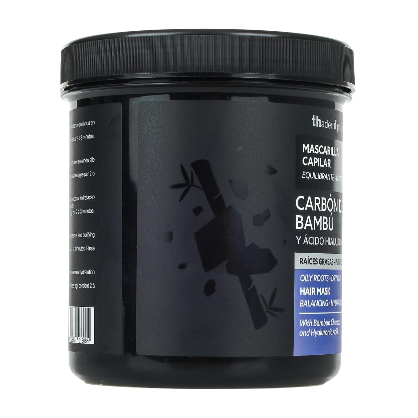 Thader Pharma Balancing Hair Mask z bambusowym węglem i kwasem hialuronowym - Idealna do przetłuszczających się cebulek i suchych końcówek, 700 ml Naty Shop Hair Mask