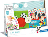 Clementoni 17721 Disney Baby - Książeczka z tkaninami, wszechstronna zabawka podróżna dla dziecka, trzeszcząca i piszcząca książeczka z obrazkami dla noworodków od 0 miesiąca życia Zabawki dla dzieci Naty Shop