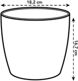 elho The Coffee Collection, okrągły garnek do użytku domowego, 18 cm, wykonany z fusów kawy i plastiku pochodzącego z recyklingu - brązowy/brąz espresso