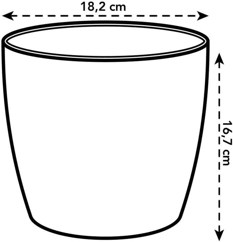 elho The Coffee Collection, okrągły garnek do użytku domowego, 18 cm, wykonany z fusów kawy i plastiku pochodzącego z recyklingu - brązowy/brąz espresso