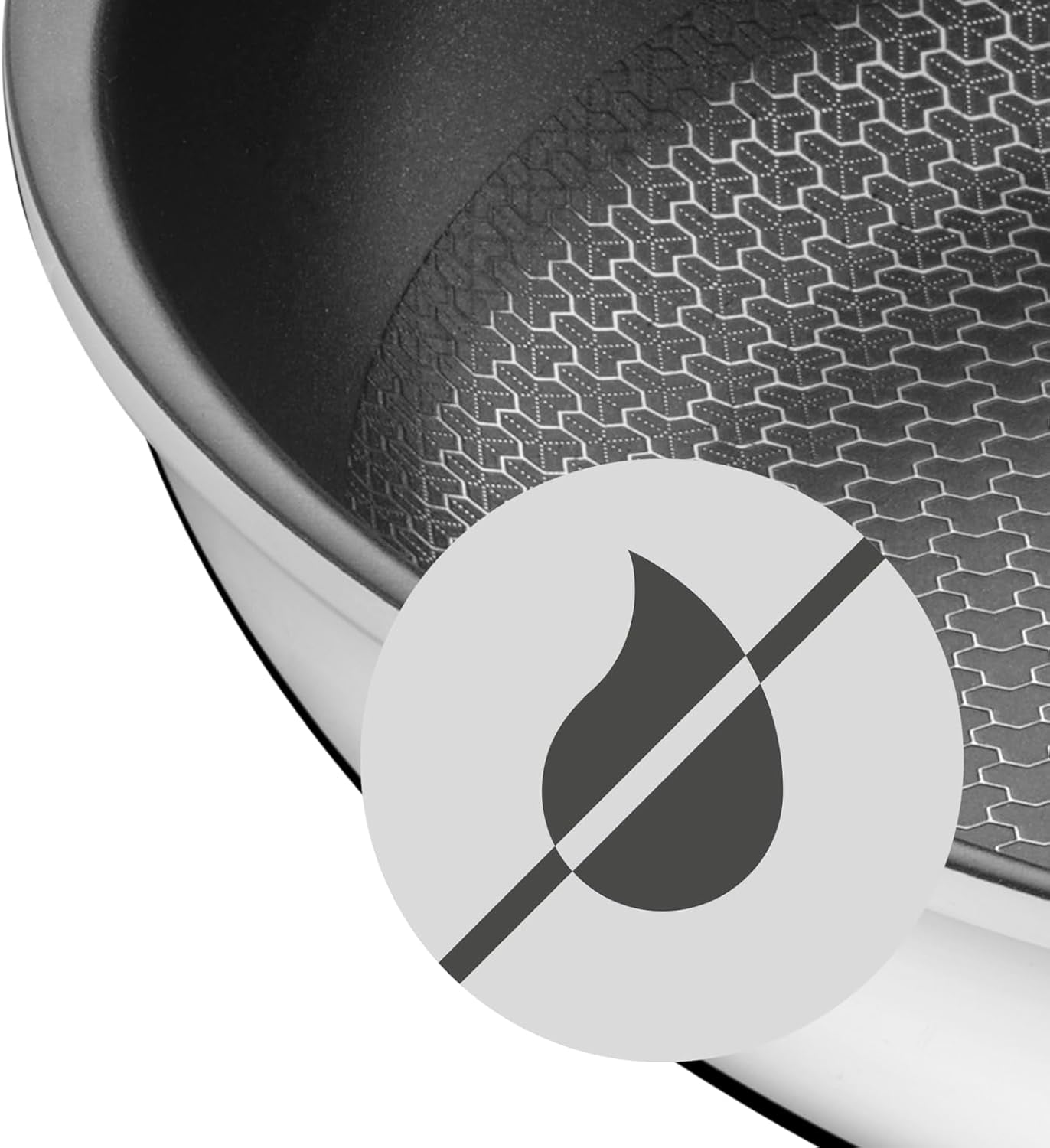 Patelnia indukcyjna WMF Profi Resist 24 cm, materiał z wielowarstwową powłoką, struktura plastra miodu, uchwyt ze stali nierdzewnej, garnki i patelnie żaroodporne Naty Shop