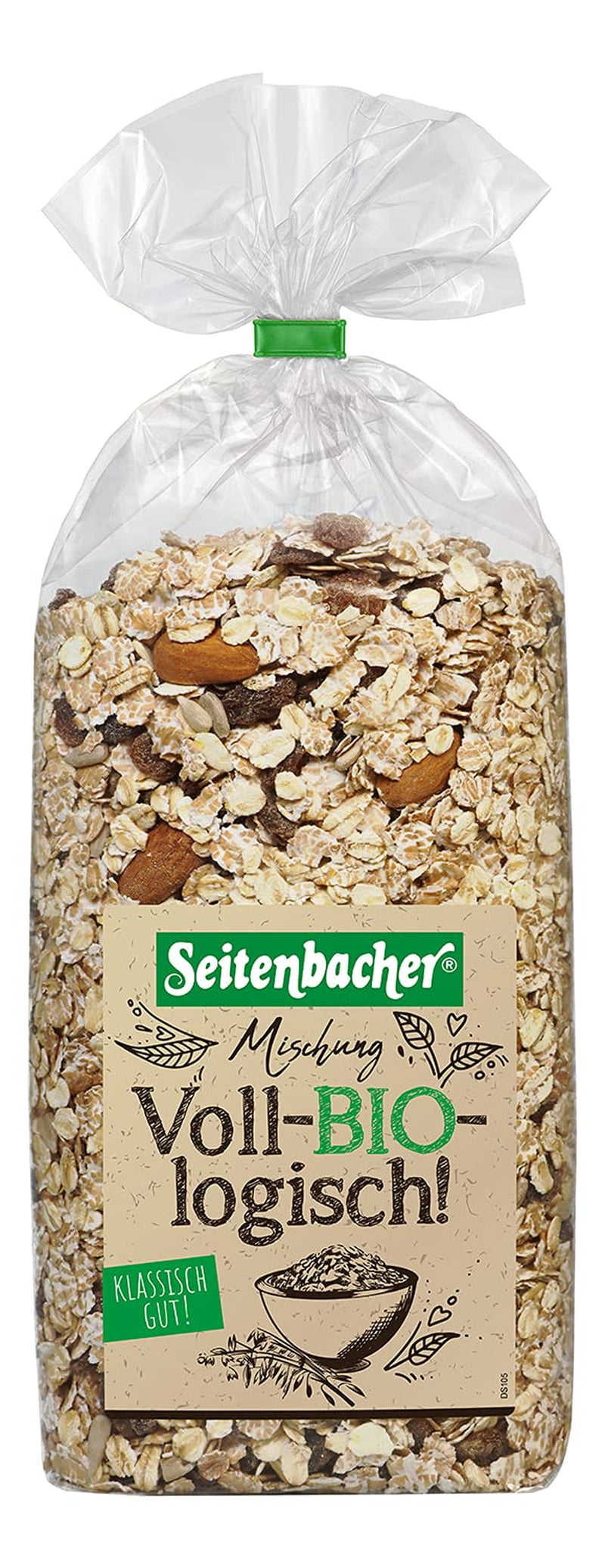 Seitenbacher Bio Müsli Voll-Biologische Mischung I Ohne Zugesetzten Zucker I Ohne Zugesetztes Fett I (1 X 750 G) Zboża Naty Shop 1