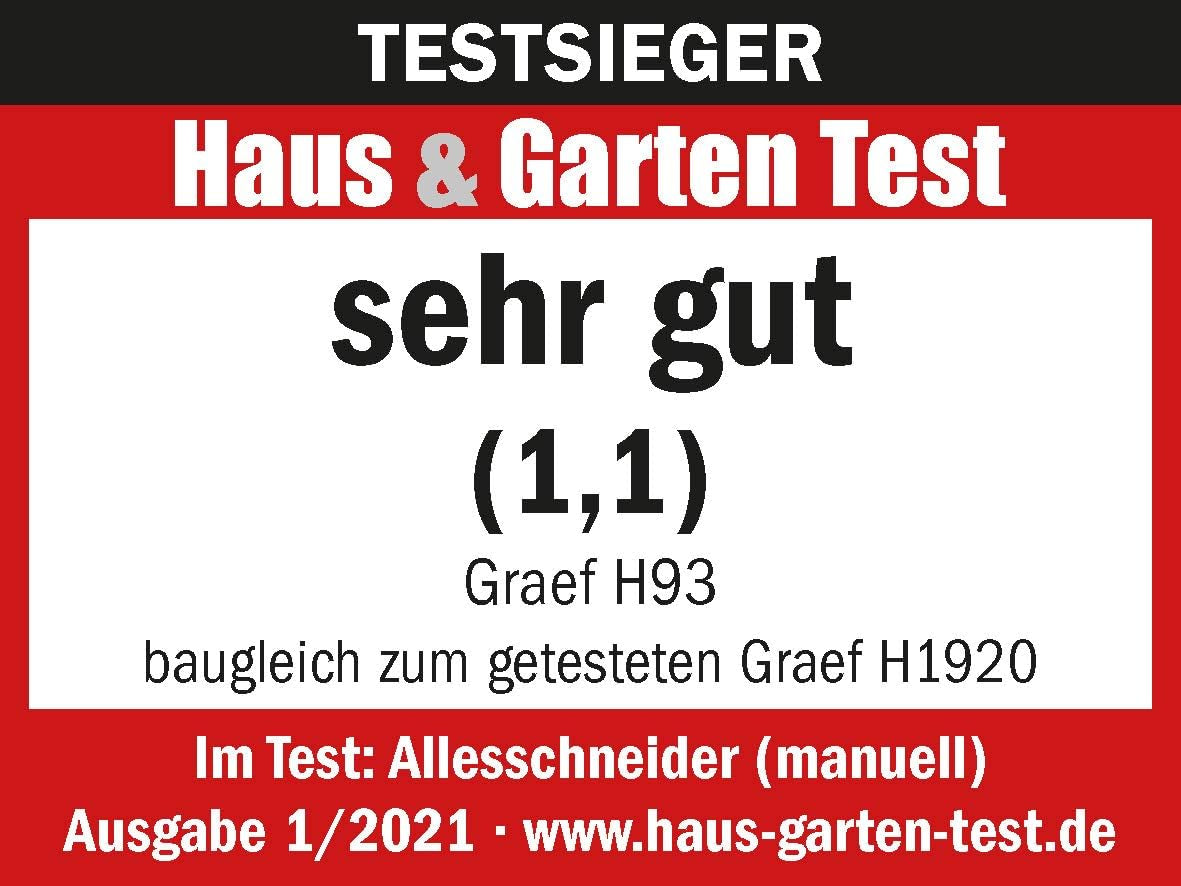 Wielofunkcyjna krajalnica ręczna GRAEF Manuale H93, czerwona Rasnite i krajalnice Naty Shop