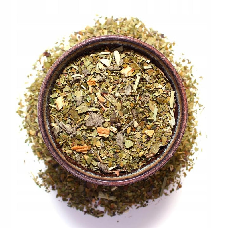 Oryginalne brazylijskie konopie indyjskie 50 g ● Herbata Yerba Mate z mąką konopną i szałwią ● Herbata Mate z liści Mate ● Skórka cytryny i trawa cytrynowa ● Yerba Mate Herbata liściasta sypka 50 g