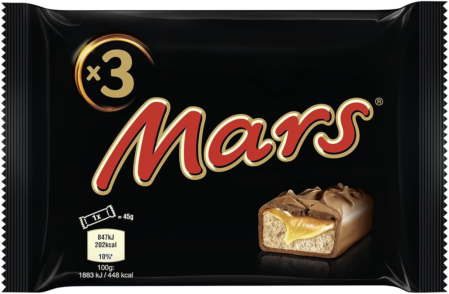Batony Mars, karmel, czekolada, 1 opakowanie 5 batoników (1 x 225 g)