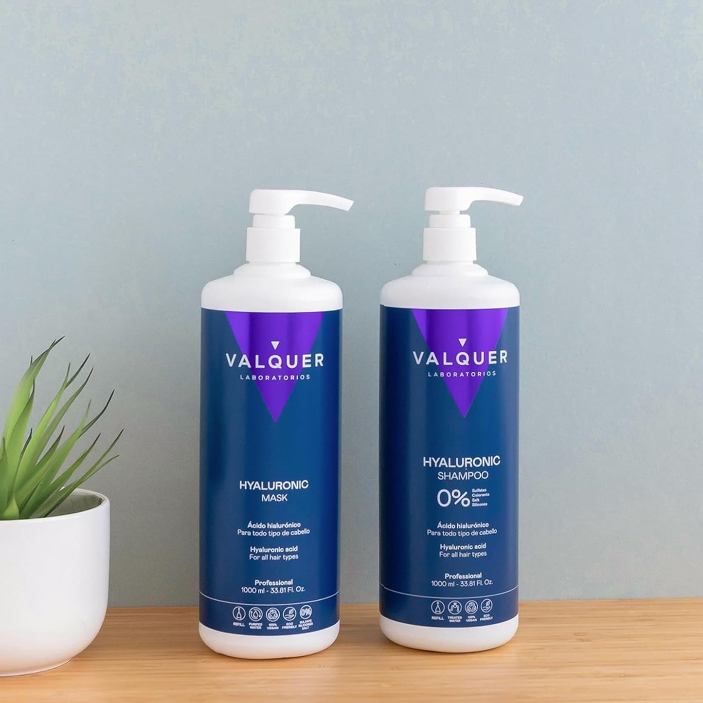 Valquer Hyaluronic Hair Treatment - Nawilżająca maska do włosów o zapachu lawendy - Bez siarczanów i silikonu - 975 ml Naty Shop Hair Mask