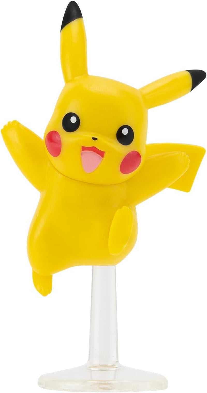 Pokémon PKW3402 - Opakowanie zbiorcze figurek bojowych - 4-pak z Pikachu, Croc, Kwaks, Felori, oficjalne szczegółowe figurki, 5 cm każda Figurki Naty Shop