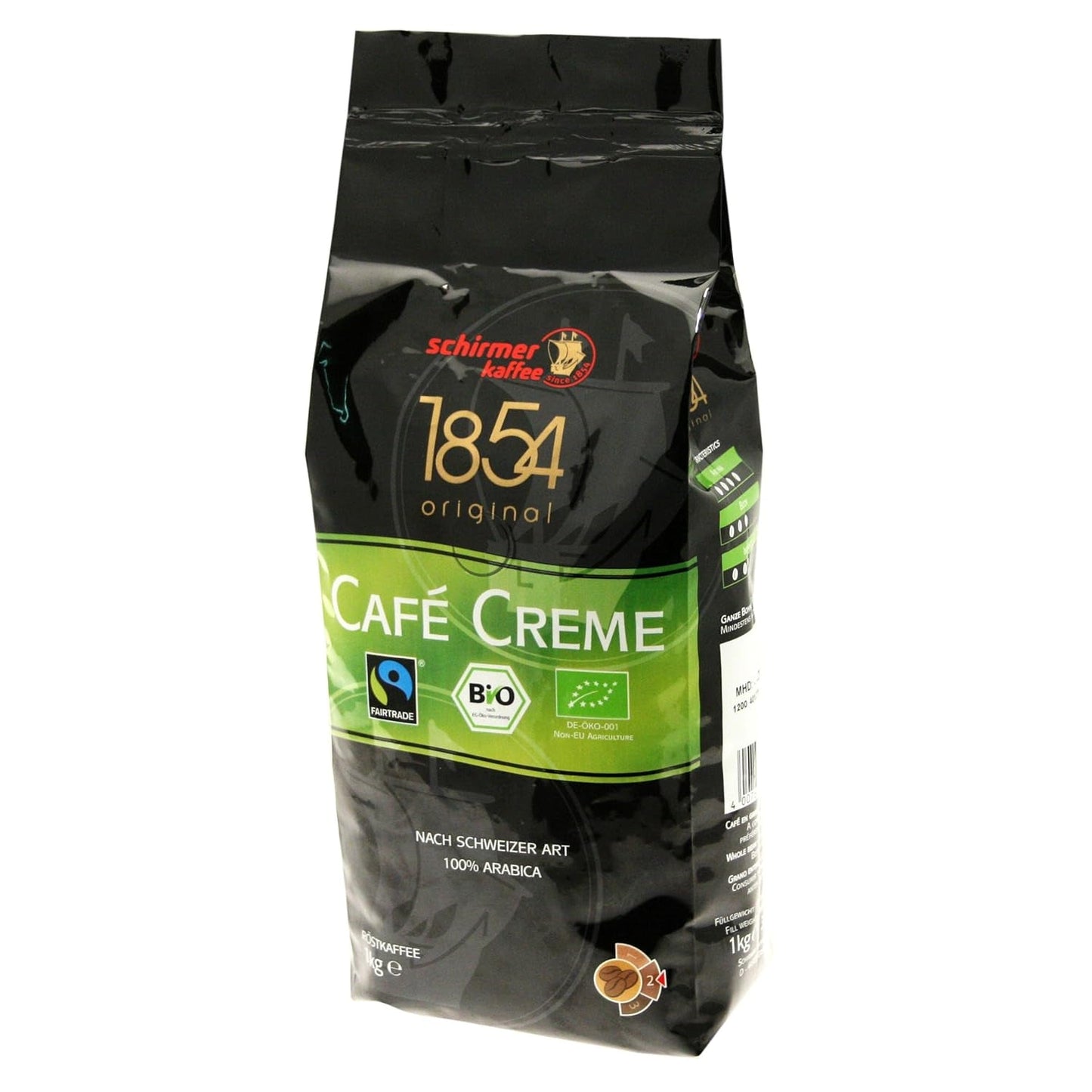 Kawa kremowa Fairtrade Cafe, całe ziarna, 1000g