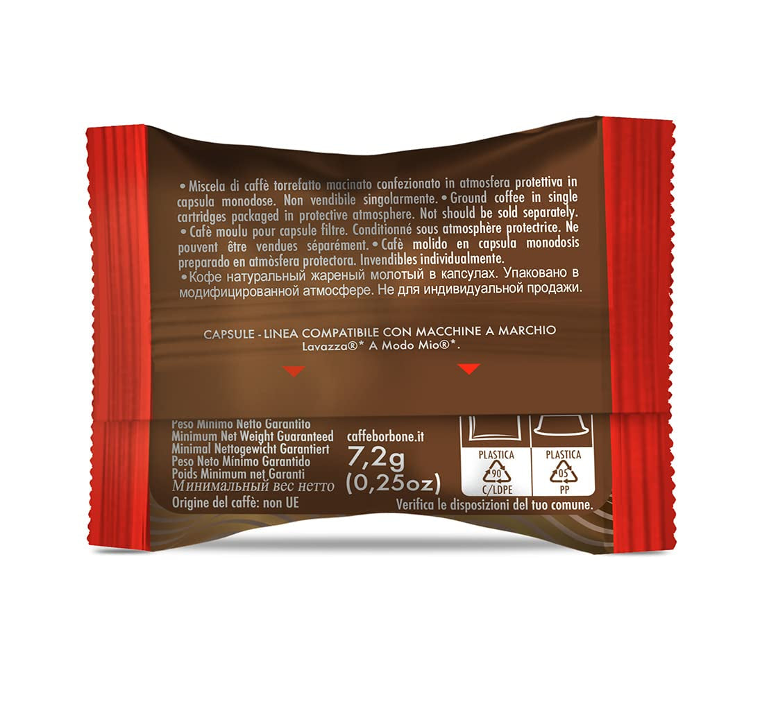 Caffè Borbone Kaffee Kapseln Don Carlo, Blue Mischung - 100 sztuk & Kaffee Kapseln Don Carlo, Rote Mischung - 100 sztuk - Kompatybilne z Kaffeemaschinen der Marke Lavazza®* A Modo Mio®*