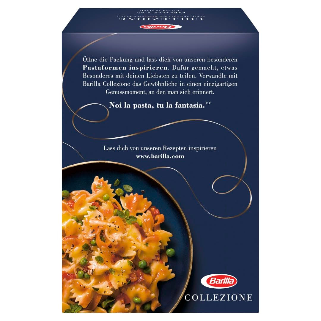 Barilla Collezione Farfalle Makaron z wysokiej jakości pszenicy durum, zawsze al dente, (1 x 500g)