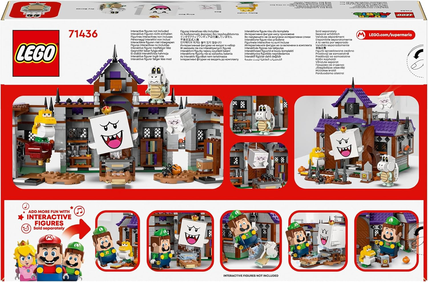 LEGO Super Mario King Nawiedzony dom Buu Huu Nawiedzony dom dla dzieci Zestaw kolekcjonerski Nintendo z małym Yoshi Prezent dla chłopców, dziewcząt i graczy w wieku od 8 lat 71436 Zestawy do budowania Besuche w sklepie LEGO