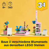 LEGO Creator Maszyna do pisania 3 w 1 z kwiatami - zabawkę można przekształcić w model Keytara lub w doniczkę z notatnikiem i długopisem - zestaw do budowania - prezent dla dziewcząt i chłopców od 8 lat 31169 Zestawy do budowania Besuche den LEGO-Store