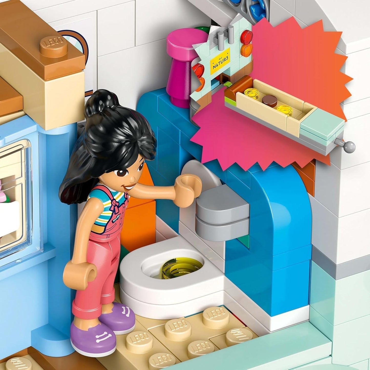 LEGO Friends Przyczepa kempingowa, zestaw do budowania do odgrywania ról z przyczepą kempingową, prezent dla dziewczynek w wieku od 7 lat, kreatywny zestaw z 3 minifigurkami i figurką zwierzątka fretki 42663 Zestawy do budowania Besuche den LEGO-Store
