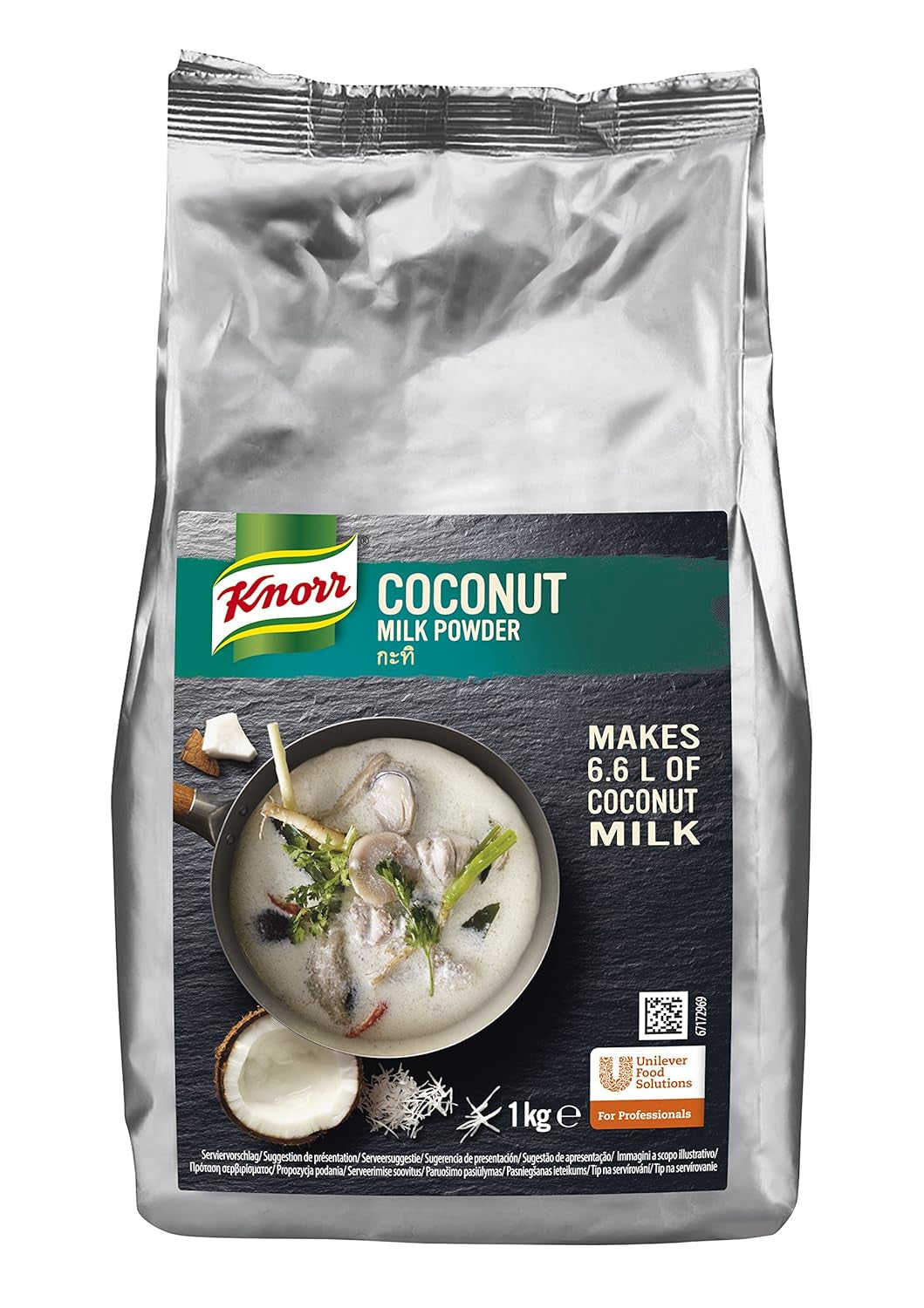 Knorr Kokosmilch Pulver (Mleko w proszku aus 20 frischen Kokosnüssen, ergibt 6,6 litra Kokosmilch) 1er Pack (1 x 1 kg)