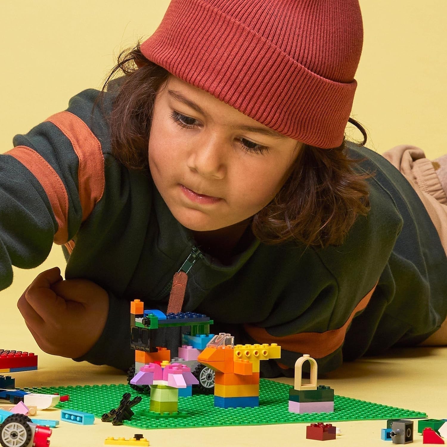 LEGO 11023 Zielona klasyczna płyta konstrukcyjna, kwadratowa płyta podstawowa z wgłębieniami 32X32 jako podstawa do budowania i innych zestawów LEGO Zestawy konstrukcyjne Besuche den LEGO-Store