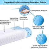 Ecosafeter Memory Foam Poduszka podtrzymująca szyję Ergonomiczna poduszka pod szyję do różnych pozycji spania ze zdejmowanym pokrowcem Poduszki ortopedyczne szyjki macicy Naty Shop