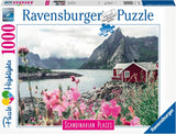 Ravensburger Puzzle skandynawskie miejsca 16740 - Reine, Lofoty, Norwegia - 1000 elementów puzzle dla dorosłych i dzieci powyżej 14. roku życia Puzzle Naty Shop