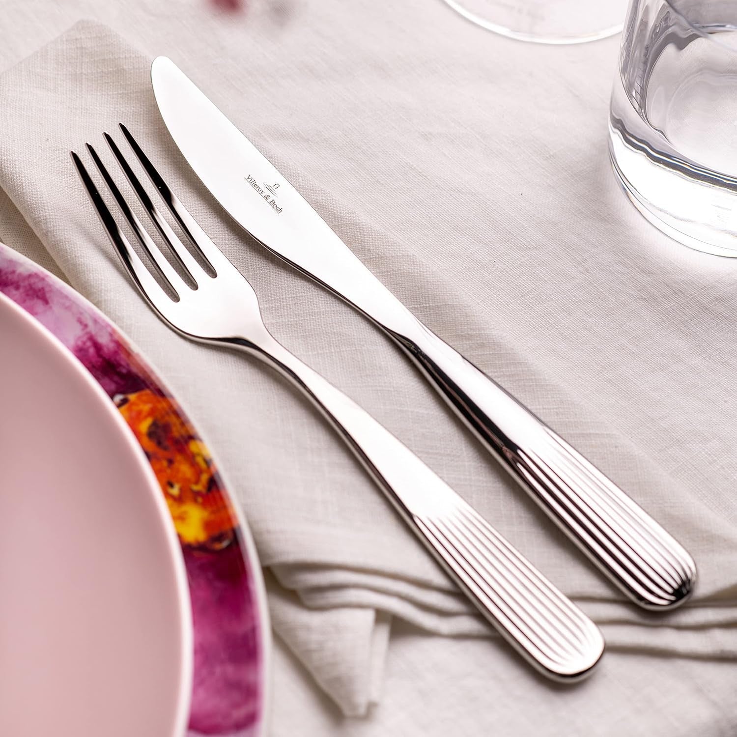 Villeroy & Boch - Zestaw sztućców Rose Garden 24 sztuki, stal nierdzewna Kitchen Naty Shop