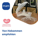 MAM Stillhütchen Größe L (Ř 23 Mm) Im 2Er-Set, Extra Weiche Brusthütchen Zum Schutz Beim Stillen, Brustwarzenschutz Für Maximalen Hautkontakt Zwischen Mutter Und Kind Akcesoria Żywność i karmienie piersią Bebe Naty Shop