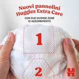 Pieluchy Huggies Extra Care, rozmiar 3 (6-10 kg), 2 opakowania po 40 pieluszek