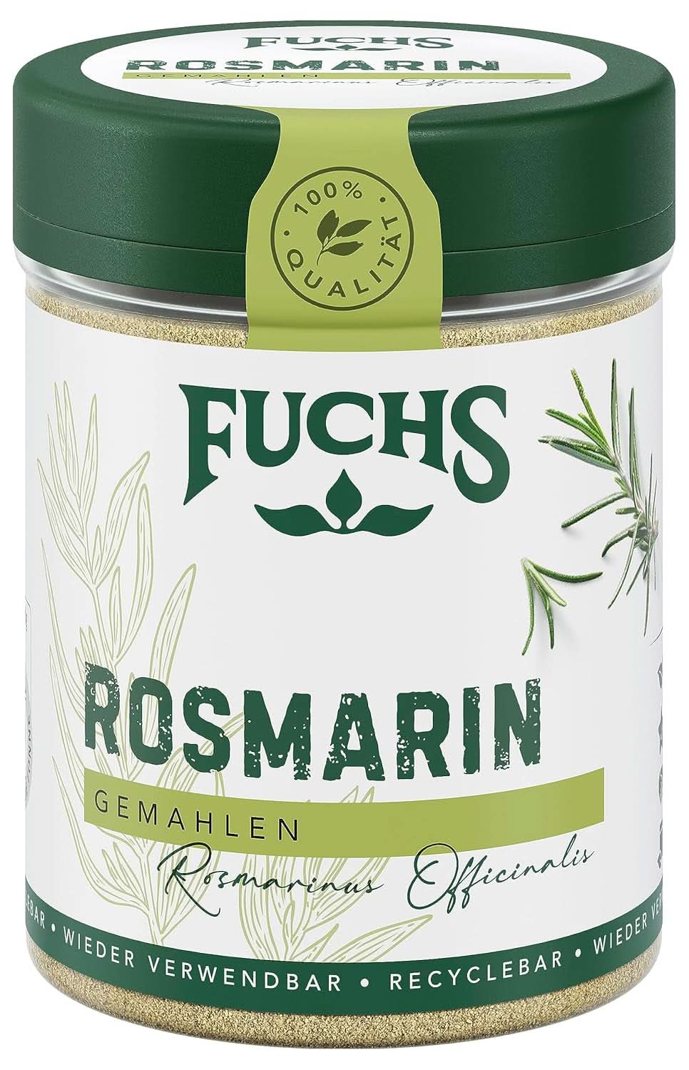 Fuchs - Rozmaryn Mielony - Do przyprawiania ryb, mięsa i warzyw, 30 gramów Condimente Naty Shop