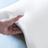 InnovaGoods - Wiskoelastyczna poduszka szyjna dla par, Ergonomiczny kształt dla relaksu dla par, Pianka z pamięcią kształtu do łagodzenia ucisku, Zdejmowane pokrycie, Biała, 36 x 12,5 x 30,5 cm, Pianka z pamięcią kształtu