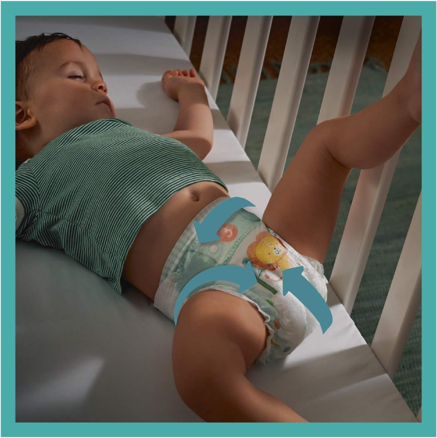Pieluchy Pampers dla niemowląt rozmiar 5 (11-16 kg), 24 sztuki, ochrona przed wyciekaniem do 12 godzin