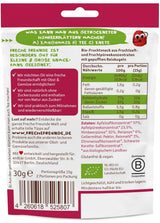 FRECHE FREUNDE Organiczne galaretki owocowe, lizaki jabłkowe, malinowe i ryżowe, słodka owocowa przekąska dla dzieci, bezglutenowe, wegańskie, opakowanie 20 szt. (20 x 30g)