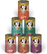 KITTY Cat Paté Mix 2, 6 x 400g, mokra karma dla kotów w próbce, karma bezzbożowa z tauryną, olejem z łososia i małżami zielonymi, kompletna karma o wysokiej zawartości mięsa, wyprodukowana w Niemczech