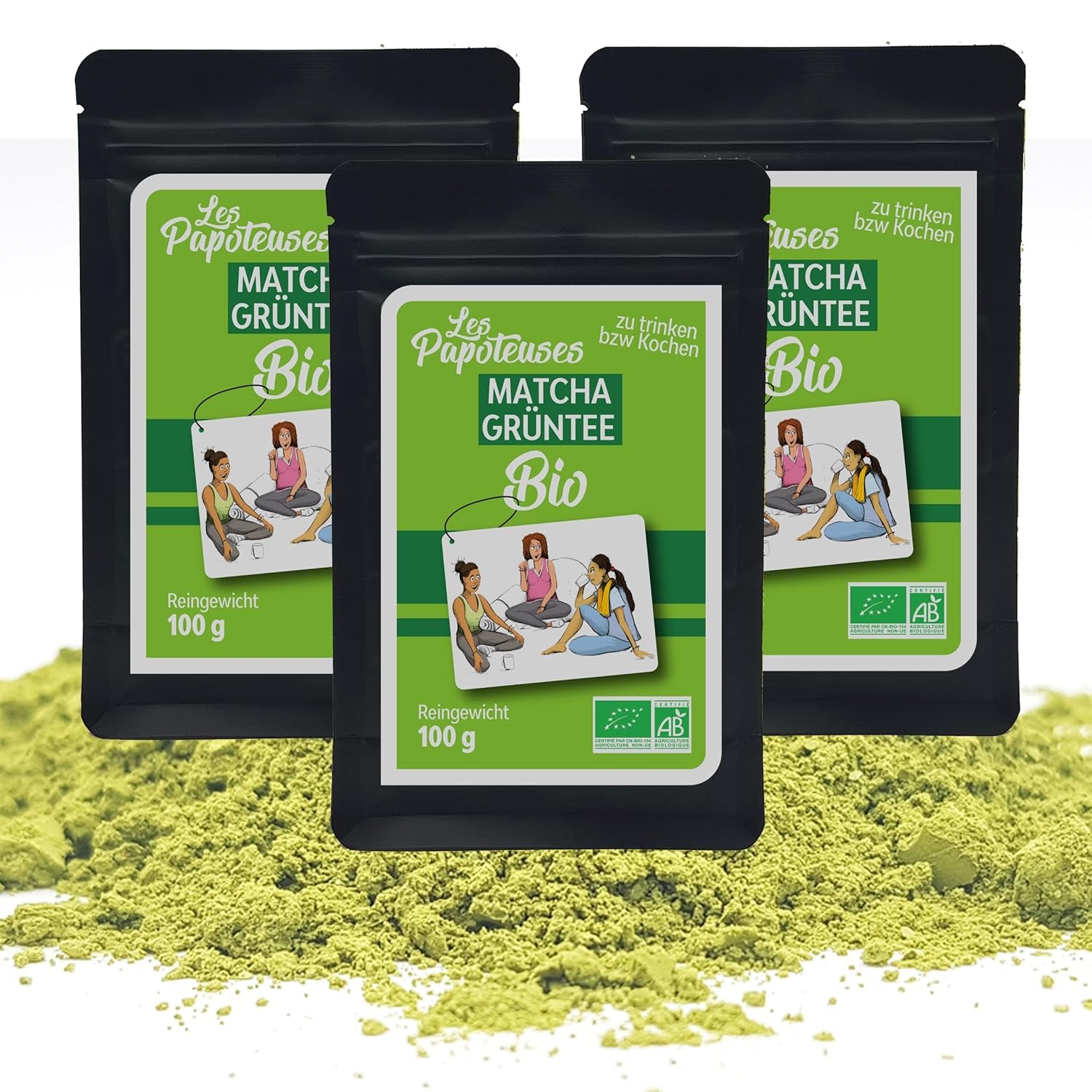 | Matcha organiczny proszek 100 g | Ceremonialna klasa zielonej herbaty Matcha w proszku | 100% naturalności i najwyższej jakości | Herbata detoksykująca | Kompatybilny z zestawem Matcha, łodygą, miską i szklanką.