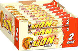 Nestlé LION Batonik czekoladowy z karmelem, chrupiąca przekąska, chrupiąca czekolada i chrupiące chipsy, nadzienie karmelowe, wyjątkowe doznania kulinarne, opakowanie zbiorcze, 28 opakowań (2 x 30 g każde)