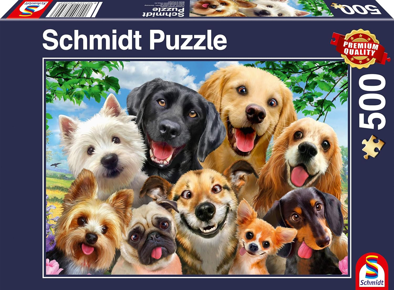 Schmidt Spiele 58390 Selfie pies, układanka 500 elementów Puzzle Naty Shop Domyślny tytuł