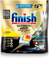 Tabletki Finish Ultimate plus Infinity Shine Citrus do zmywarki - Tabletki do zmywarki, intensywne czyszczenie - 105 kapsułek, cytrynowe Naty Shop