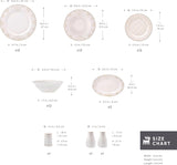Zestaw naczyń obiadowych Karaca Elegance Bone Siena na 12 osób, nowoczesny zestaw naczyń porcelanowych, zestaw naczyń obiadowych z miskami na zupę, półmisek, talerze głębokie, talerze deserowe - białe i złote