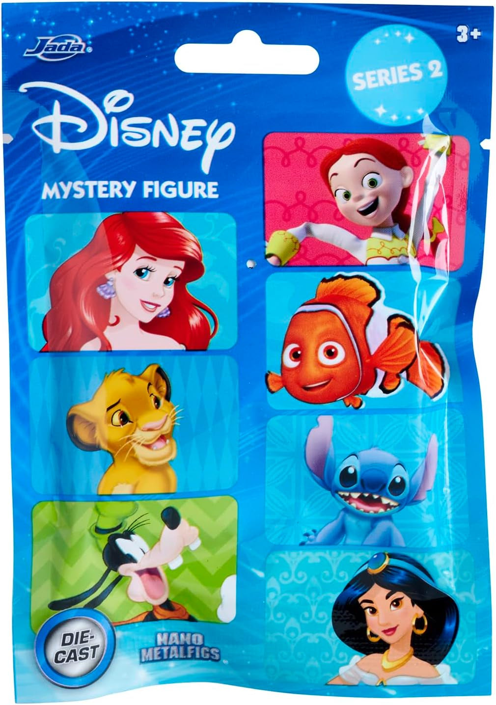 Jada Toys Disney Figurka (1X Tajemnicza figurka w opakowaniu w ciemno) - 1 niespodzianka - figurka kolekcjonerska z 12 figurek Disneya, figurka z nano metalu (4 cm) dla dzieci i fanów w wieku 3+, seria 2, czarne figurki Naty Shop