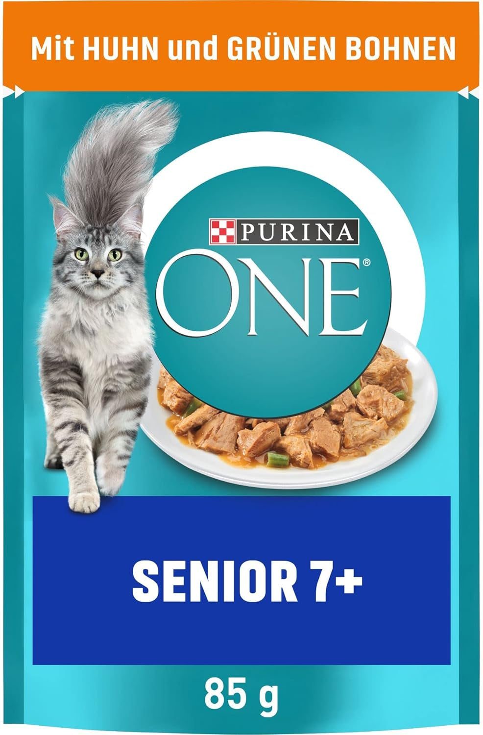 PURINA ONE Senior 7+ mokra karma dla kotów, delikatne kawałki w sosie z kurczaka, opakowanie 26 szt. (26 x 85 g)
