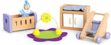Hape Baby Room - drewniany zestaw do pokoju lalek, mebelki dla lalek, akcesoria do domku dla lalek dla maluchów, miniaturowy pokój dziecięcy z huśtawką i akcesoriami, 3-letnie odgrywanie ról