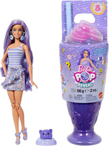 Zestaw Barbie Pop Reveal Series z lalką modową i akcesoriami, seria Candy, projekt Donut Dreams ze zwierzakiem, 8 niespodzianek, w tym zmiana koloru, JFY60