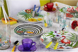 Zestaw talerzy Excelsa Tropical Chic, 18 sztuk, Porzellan, mehrfarbig