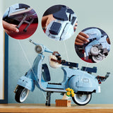 LEGO Icons Vespa 125, model motocykla do zbudowania, zabytkowy włoski skuter, model dla dorosłych, element wystawowy jako dekoracja pokoju, prezenty dla kobiet i mężczyzn 10298 Zestawy do budowania w sklepie LEGO